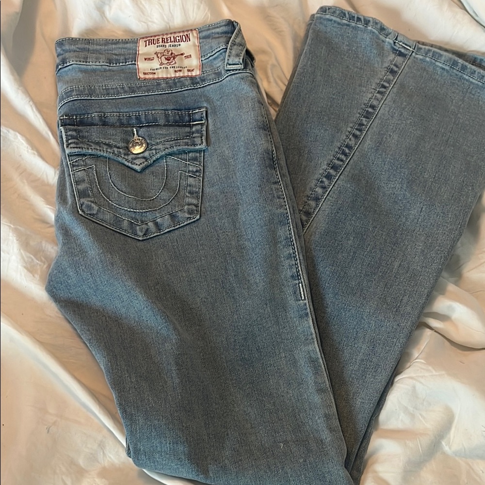 True Religion Blue Boot Cut Jeans Classic Style